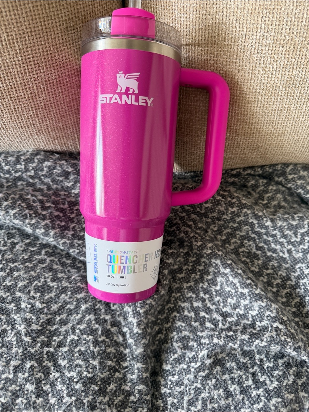 Stanley Pink Quencher Tumbler with Handle